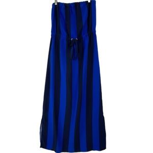 Tommy Hilfiger 2 tone blue strapless maxi dress. Size medium